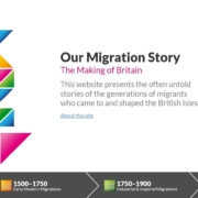 Homepage, Our Migration Story website